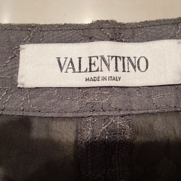 VALENTINO GRAY LACE TROUSERS PANTS SZ 4 - Picture 3 of 9
